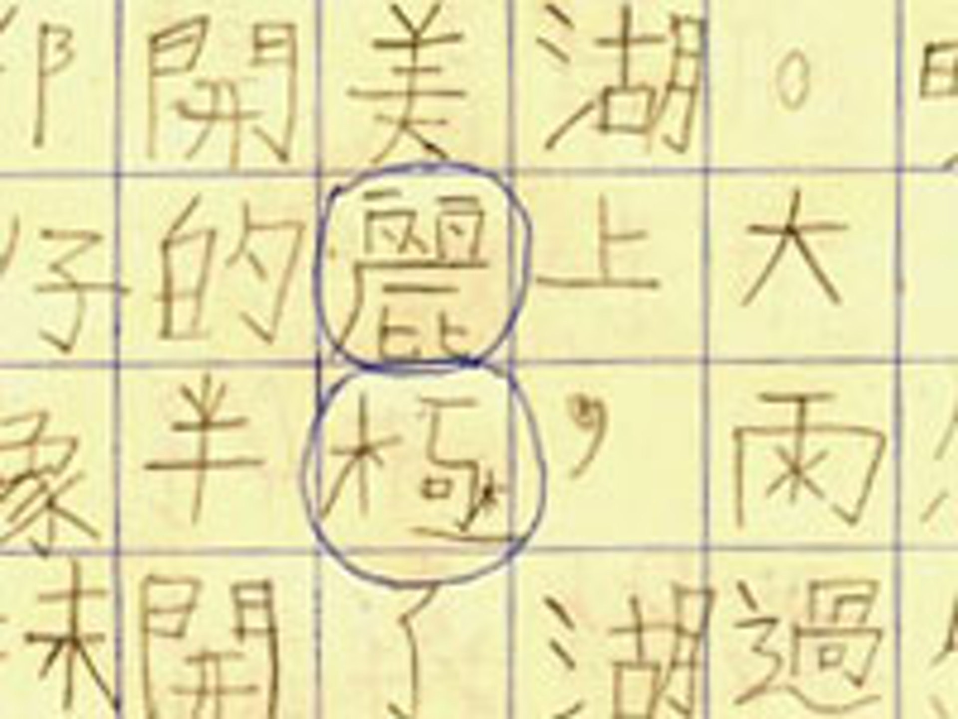 漏字或漏筆劃也是典型讀寫障患者的字體。(網上圖片) 漏字或漏筆劃也是典型讀寫障患者的字體。(網上圖片)