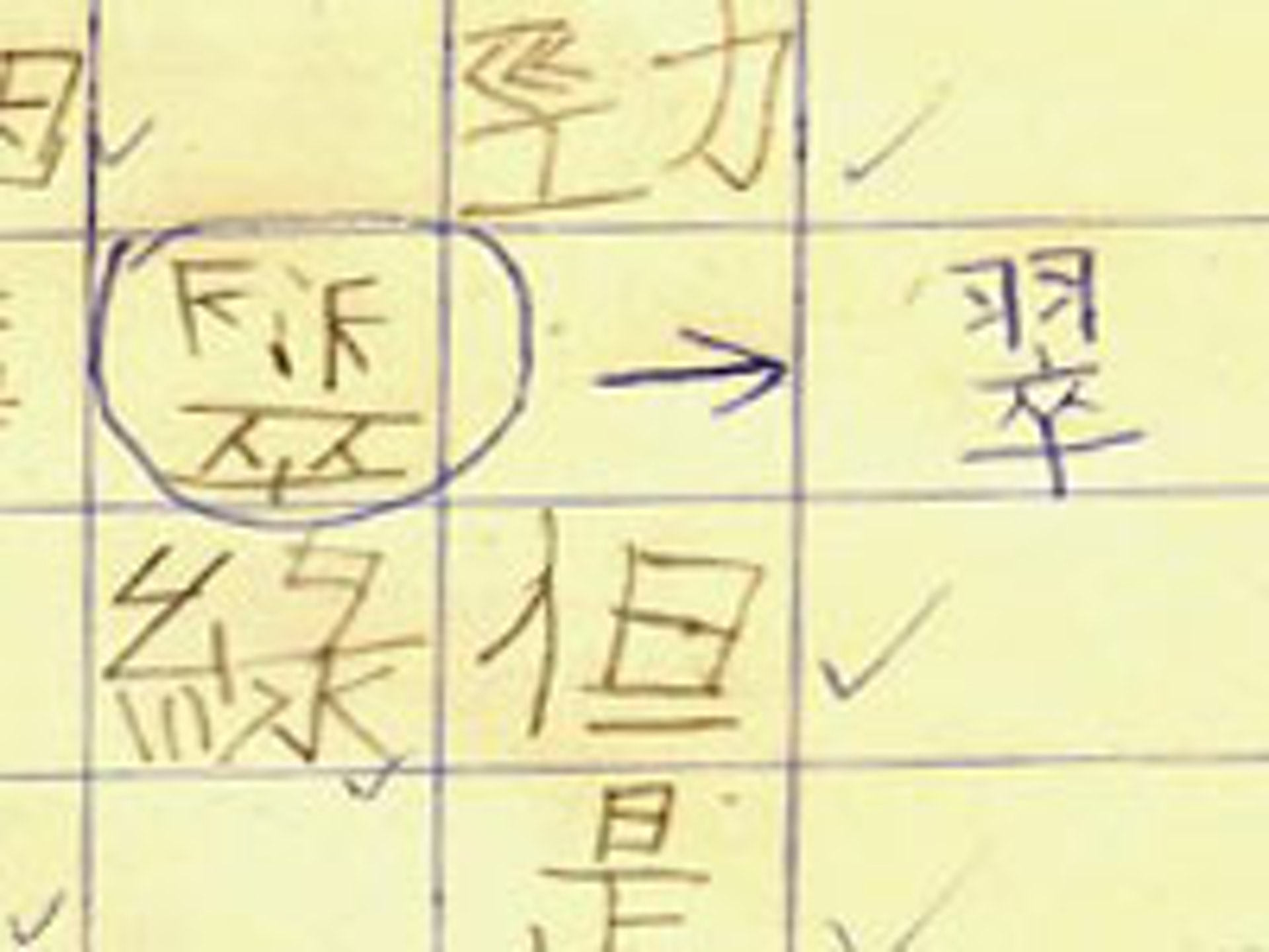 漏字或漏筆劃也是典型讀寫障患者的字體。(網上圖片) 漏字或漏筆劃也是典型讀寫障患者的字體。(網上圖片)
