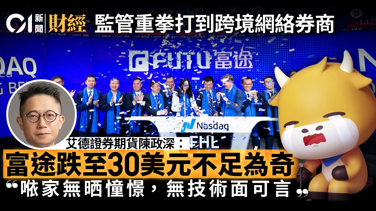 富途兩日暴瀉近25% 遭官媒接連批評分析：或須延後第二上市
