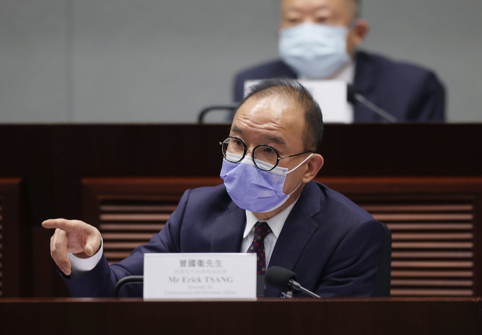 政制及內地事務局局長曾國衞。(余俊亮攝) 政制及內地事務局局長曾國衞。(余俊亮攝)