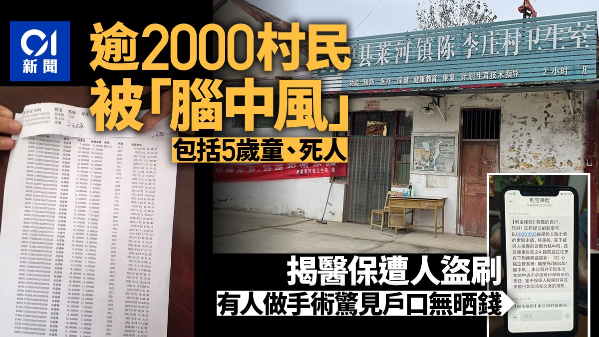 山東單縣逾2000村民被「腦中風」? 背後或涉騙取藥物醫保資金 山東單縣逾2000村民被「腦中風」? 背後或涉騙取藥物醫保資金