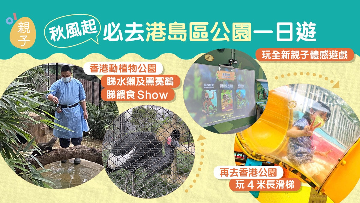 港島區公園一日遊|香港動植物公園睇水獺 再去玩4米長滑梯 港島區公園一日遊|香港動植物公園睇水獺 再去玩4米長滑梯