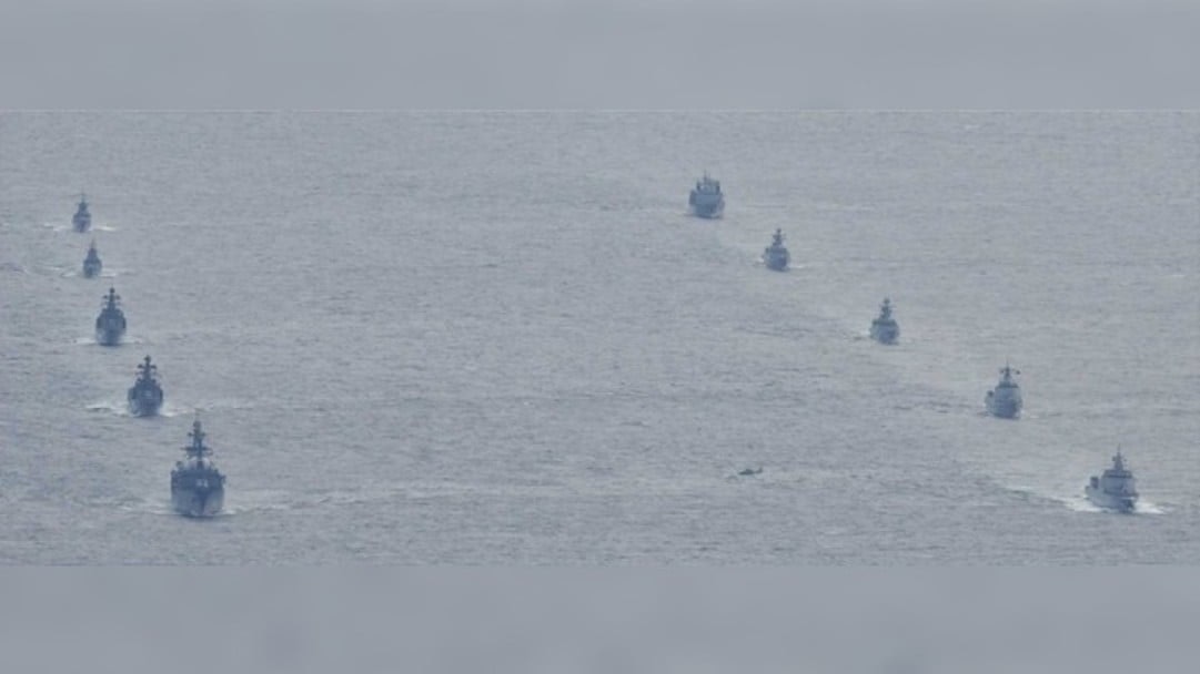 中俄艦隊首次同時通過大隅海峽 日本戰鬥機緊急升空應對 中俄艦隊首次同時通過大隅海峽 日本戰鬥機緊急升空應對