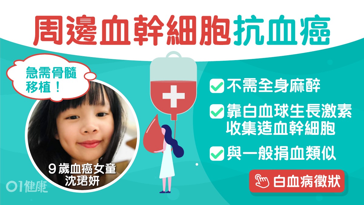 血癌|9歲血癌女童急需骨髓移植 捐贈造血幹細胞3大好處助救人 血癌|9歲血癌女童急需骨髓移植 捐贈造血幹細胞3大好處助救人