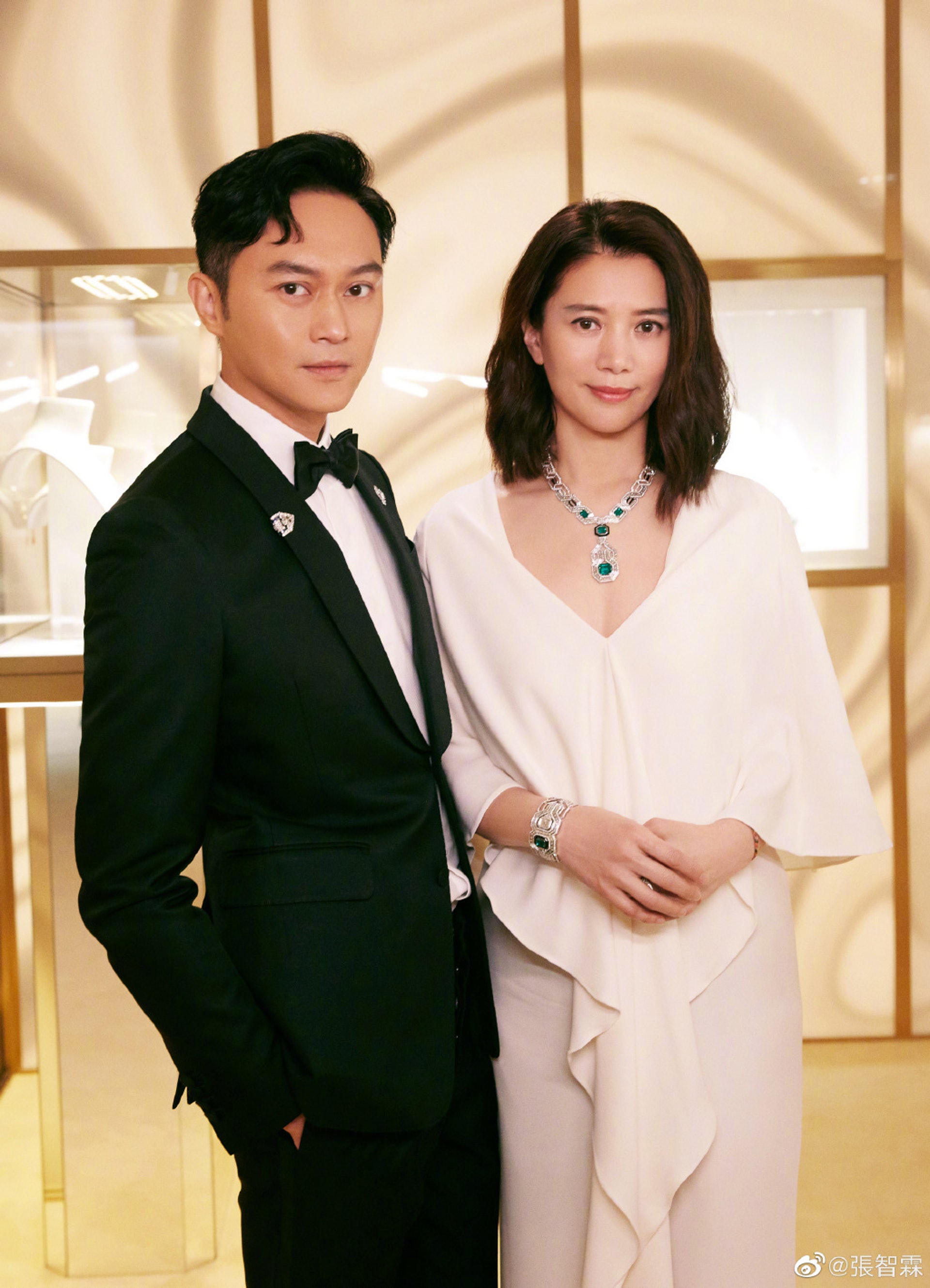 靚靚同Chilam最近都在內地工作。(微博@張智霖) 靚靚同Chilam最近都在內地工作。(微博@張智霖)
