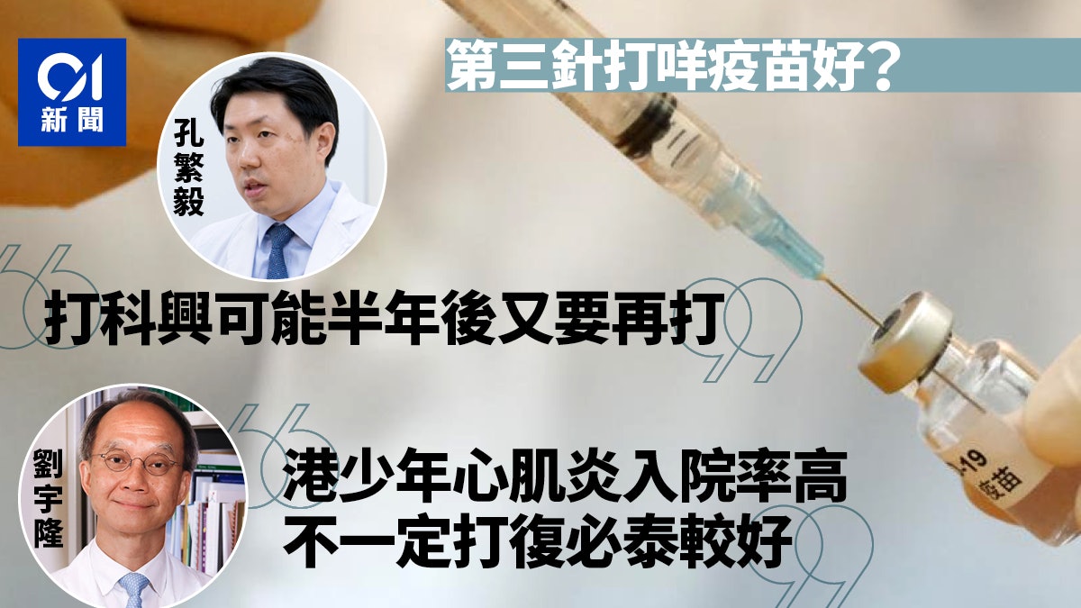新冠疫苗 孔繁毅 若第三針打科興可能半年後需打第四針 新冠疫苗 孔繁毅 若第三針打科興可能半年後需打第四針