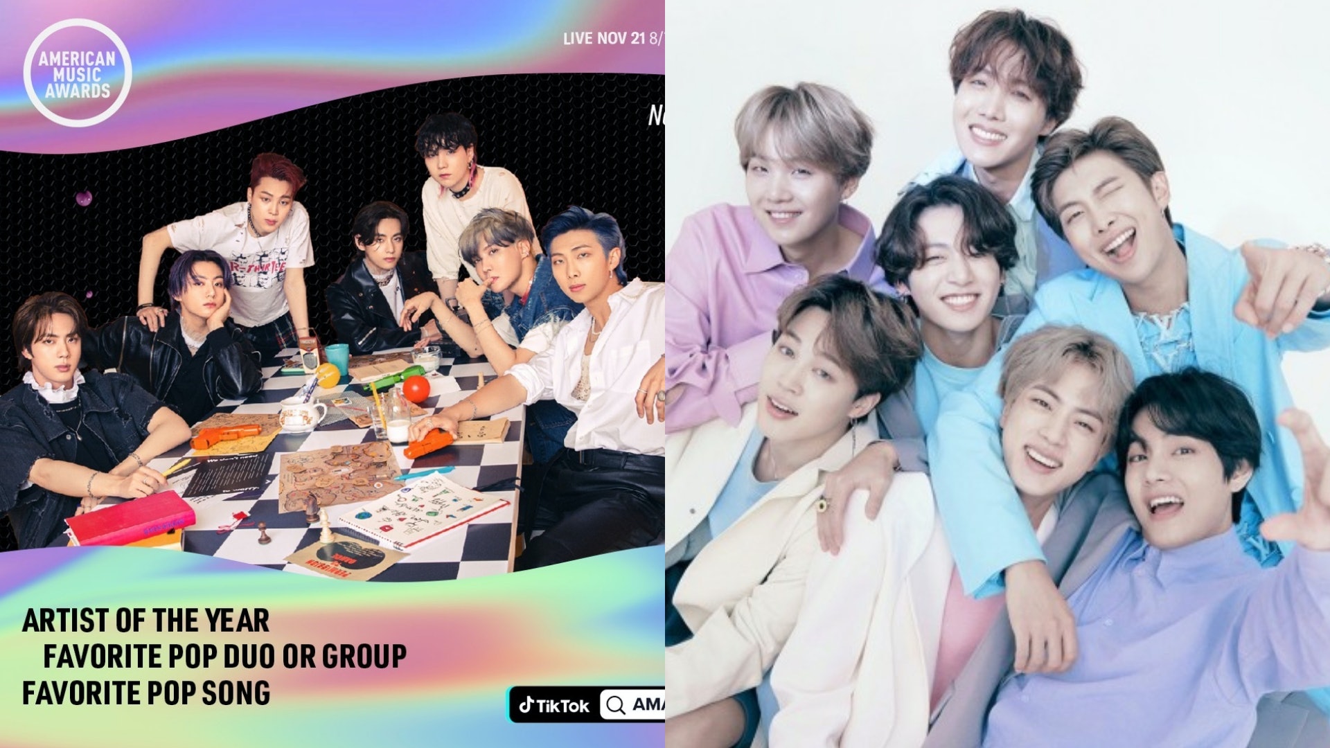 AMA2021︱BTS防彈少年團入圍「年度歌手」 成亞洲首組候選人 AMA2021︱BTS防彈少年團入圍「年度歌手」 成亞洲首組候選人