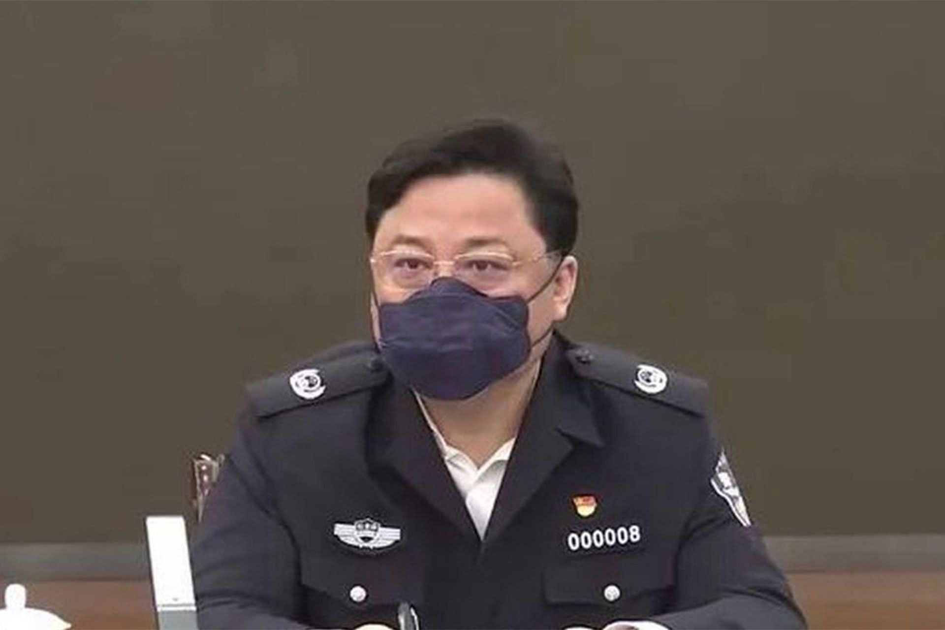孫力軍2020年赴湖北參加防疫抗疫工作畫面。(湖北衛視截圖) 孫力軍2020年赴湖北參加防疫抗疫工作畫面。(湖北衛視截圖)