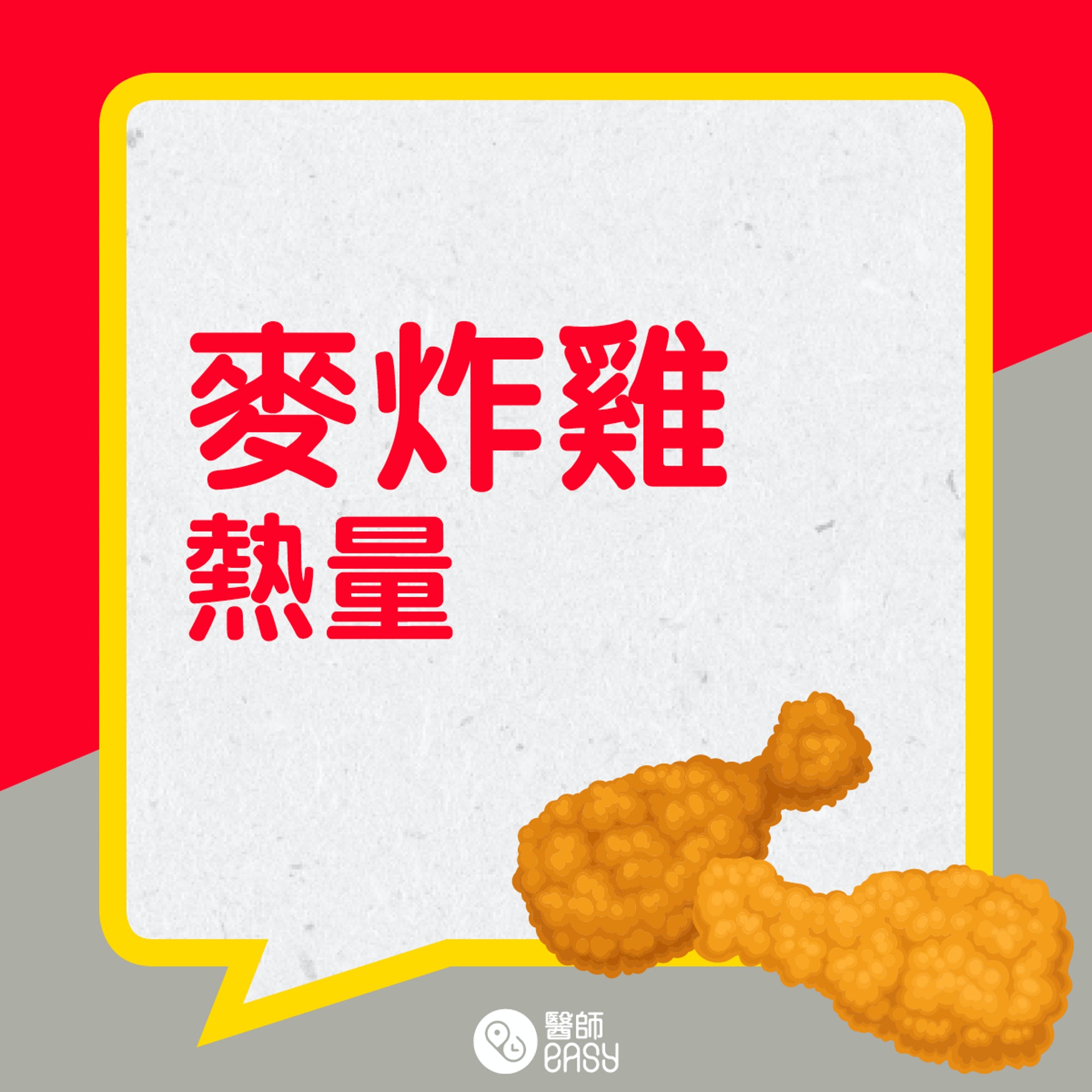 麥炸雞營養成份。(醫師easy製圖) 麥炸雞營養成份。(醫師easy製圖)