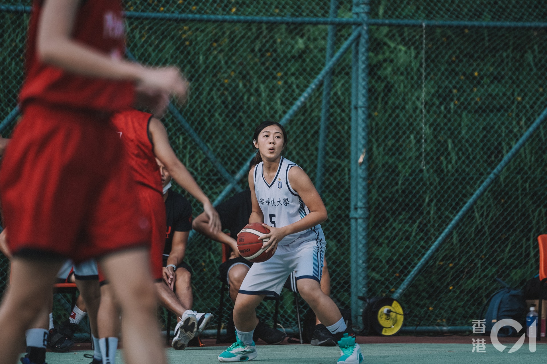 大專盃籃球賽:理工大學對科技大學。(張倩儀攝) 大專盃籃球賽:理工大學對科技大學。(張倩儀攝)