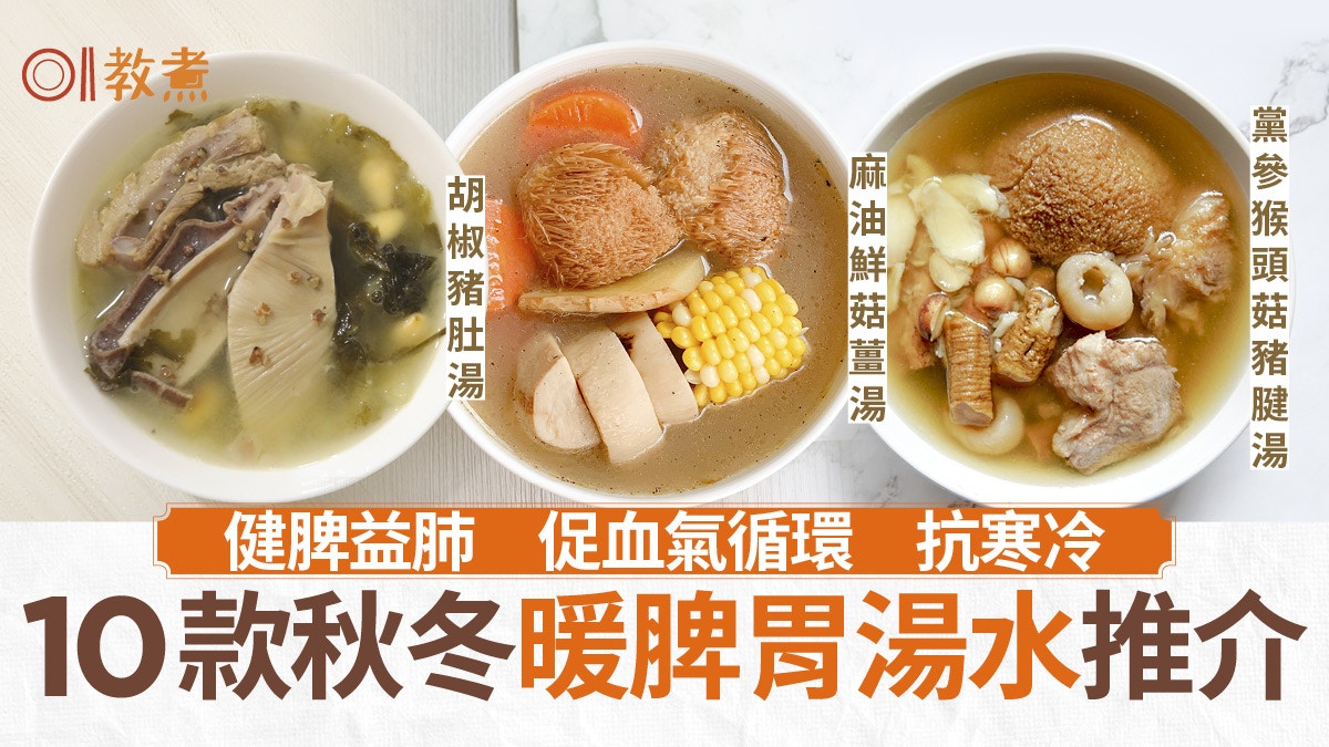 秋冬湯水 驅寒暖身10款湯水推介補氣暖脾胃溫辛食材先烘更香濃