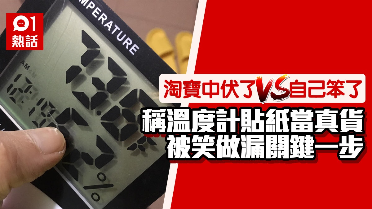 淘寶溫度計稱中伏「是模型」 網民突破盲點笑爆肚:你試下咁先啦 淘寶溫度計稱中伏「是模型」 網民突破盲點笑爆肚:你試下咁先啦