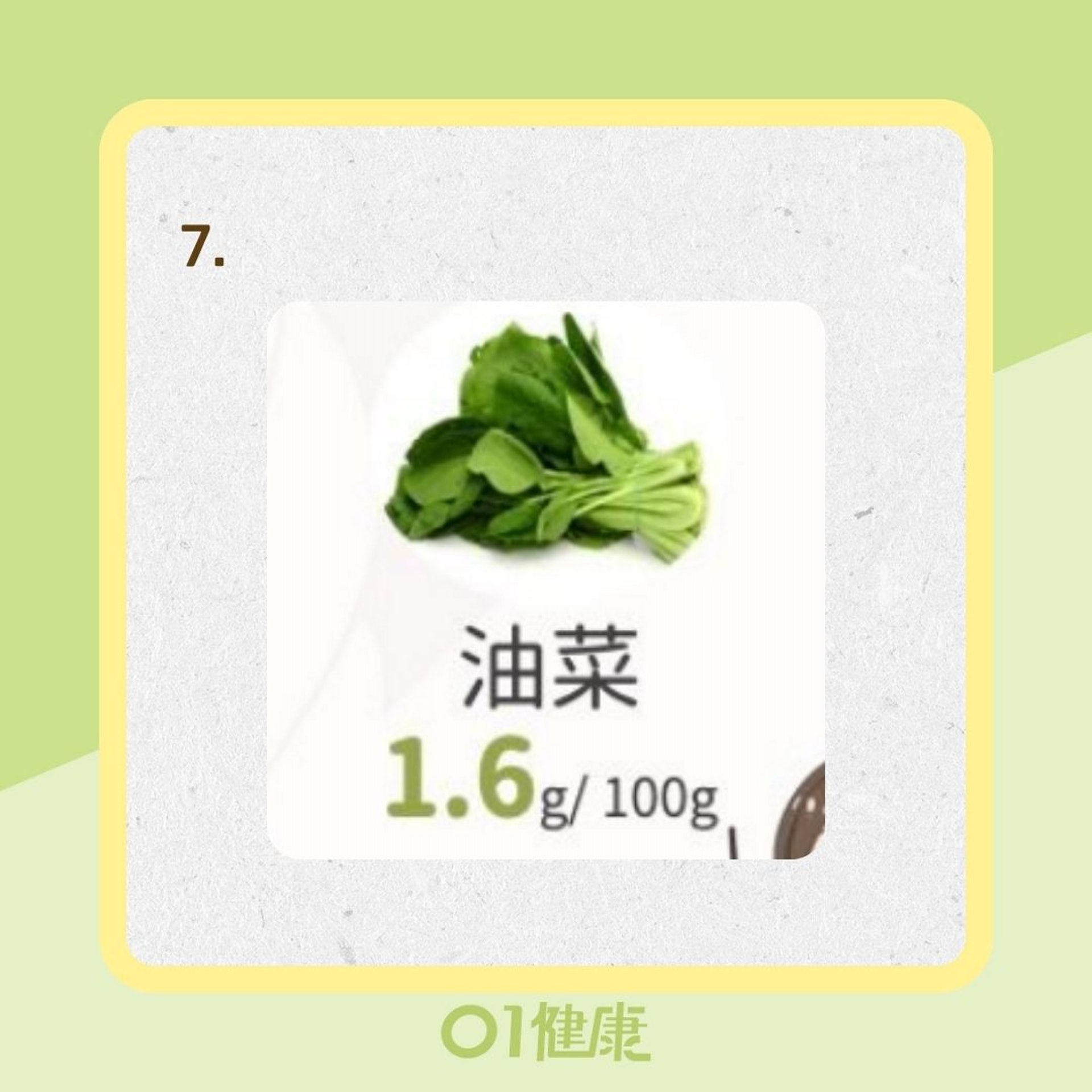 12種蔬菜膳食纖維排行榜(Facebook@葉若懿/Chloe 營養師/ 01製圖) 12種蔬菜膳食纖維排行榜(Facebook@葉若懿/Chloe 營養師/ 01製圖)
