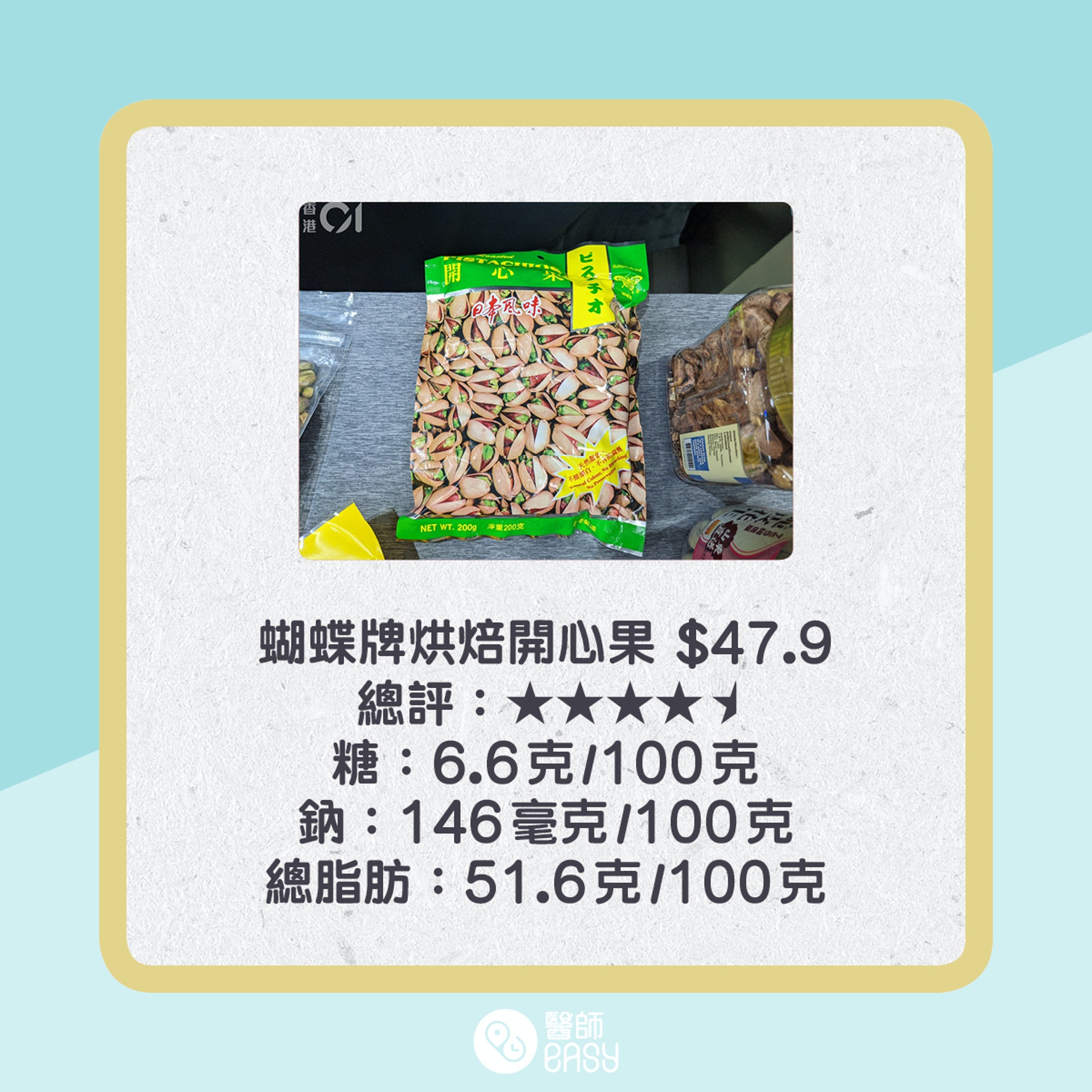 消委會高評分果仁產品推介。(01製圖) 消委會高評分果仁產品推介。(01製圖)