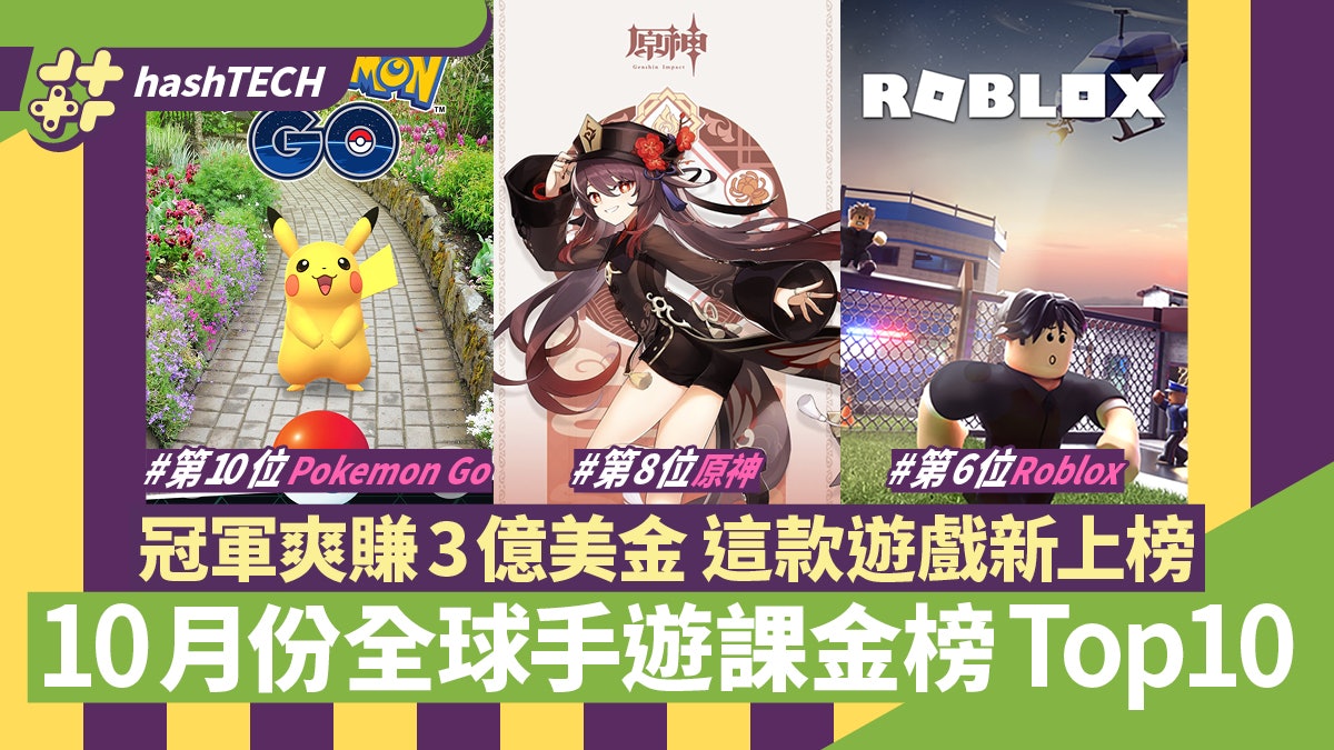10月手遊課金榜 Fgo 馬娘跌出十大這款遊戲首次打進前10