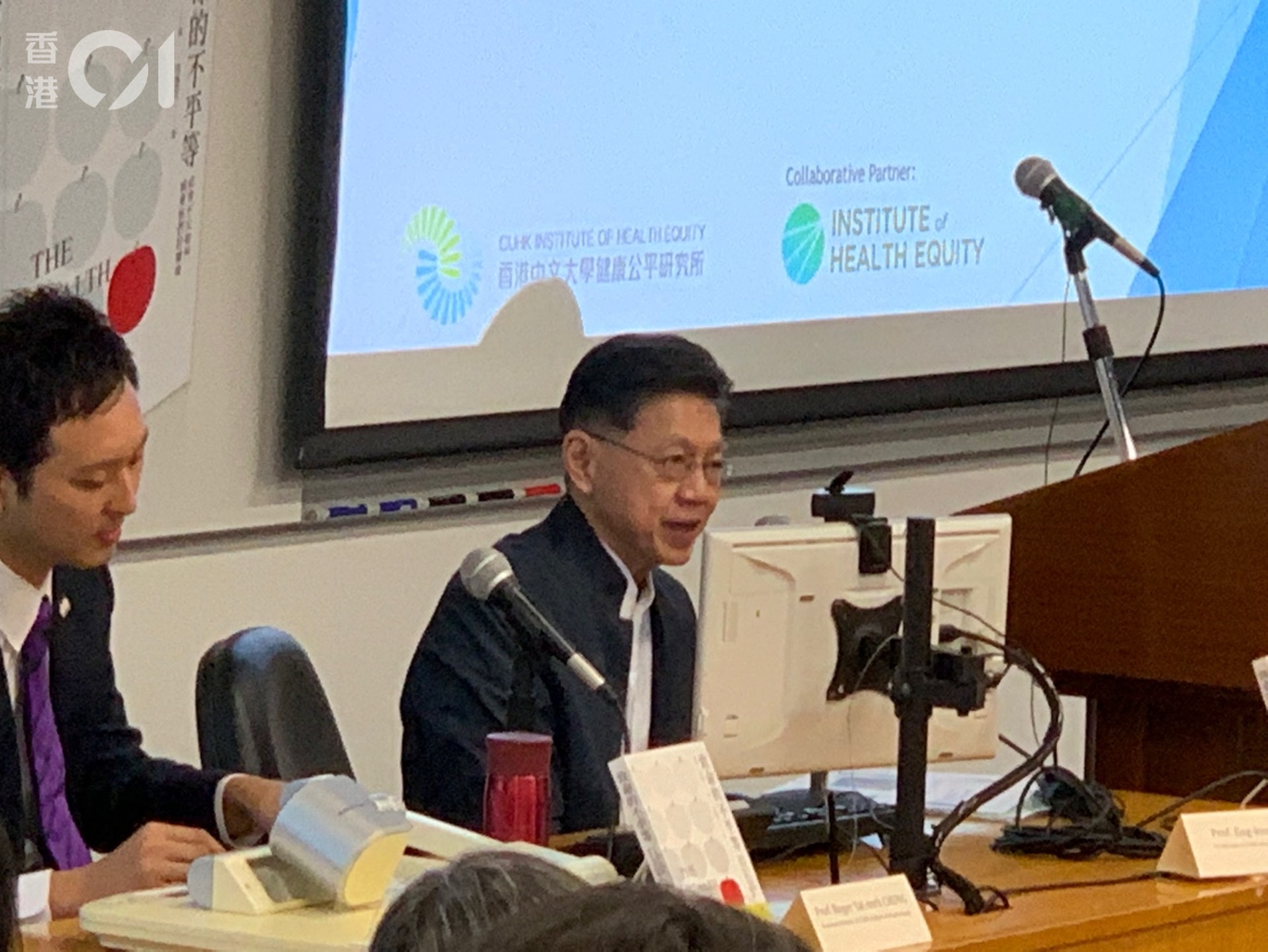楊永強說,在新冠疫情下,健康不公平的情況更有惡化跡象。(梁煥敏攝) 楊永強說,在新冠疫情下,健康不公平的情況更有惡化跡象。(梁煥敏攝)