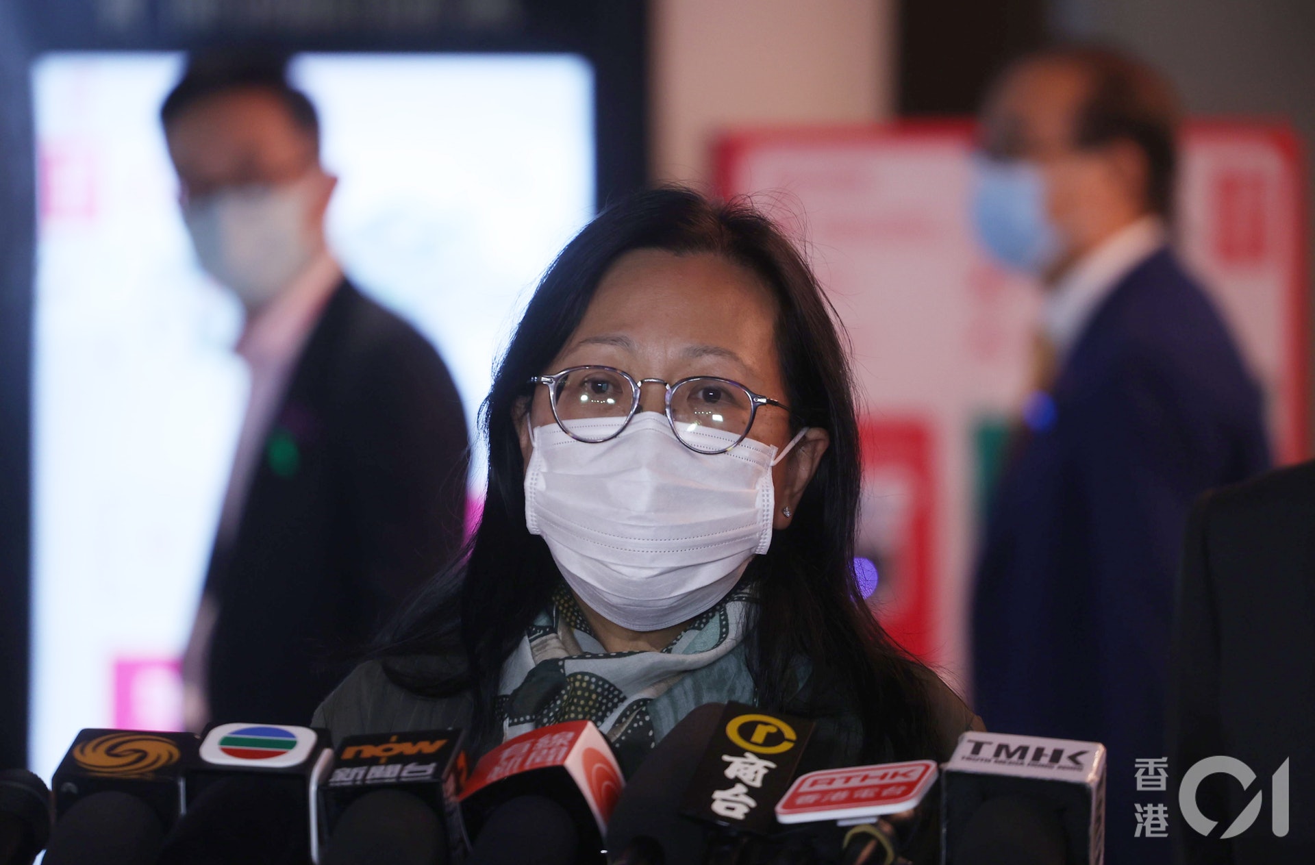 渠務署署長彭雅妮出席市區重建局二十週年慶典回應事件。(余俊亮攝) 渠務署署長彭雅妮出席市區重建局二十週年慶典回應事件。(余俊亮攝)