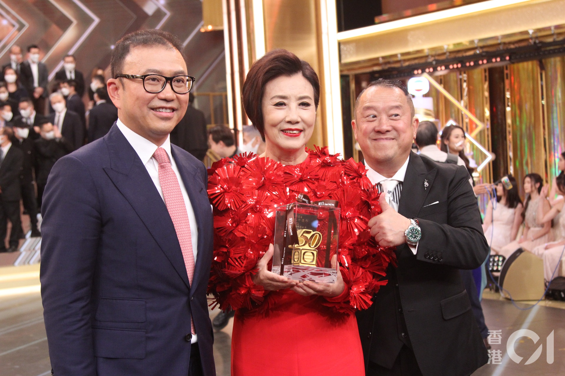 志偉對今晚表現好滿意。(周倪瑩 攝) 志偉對今晚表現好滿意。(周倪瑩 攝)