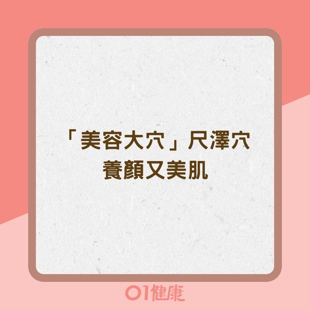 「美容大穴」尺澤穴養顏又美肌（01製圖）