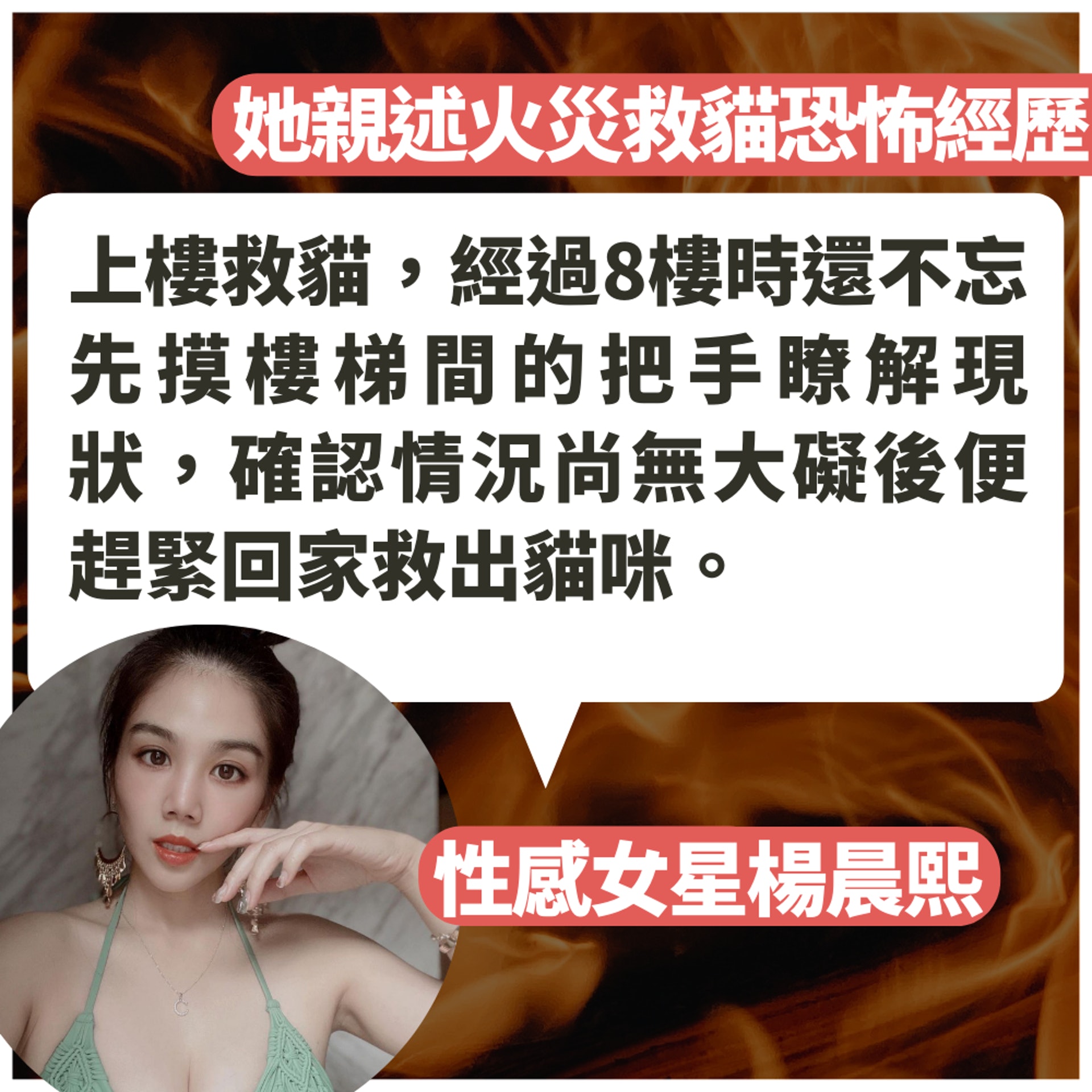 美女闖火海救愛貓(01製圖/IG@jellyc820/unsplash@maxim_tajer) 美女闖火海救愛貓(01製圖/IG@jellyc820/unsplash@maxim_tajer)