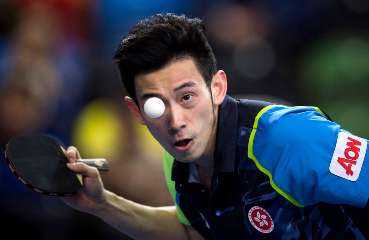 黃鎮廷在2021乒乓球世錦賽男單首圈有驚無險晉級。(Getty Images/資料圖片) 黃鎮廷在2021乒乓球世錦賽男單首圈有驚無險晉級。(Getty Images/資料圖片)