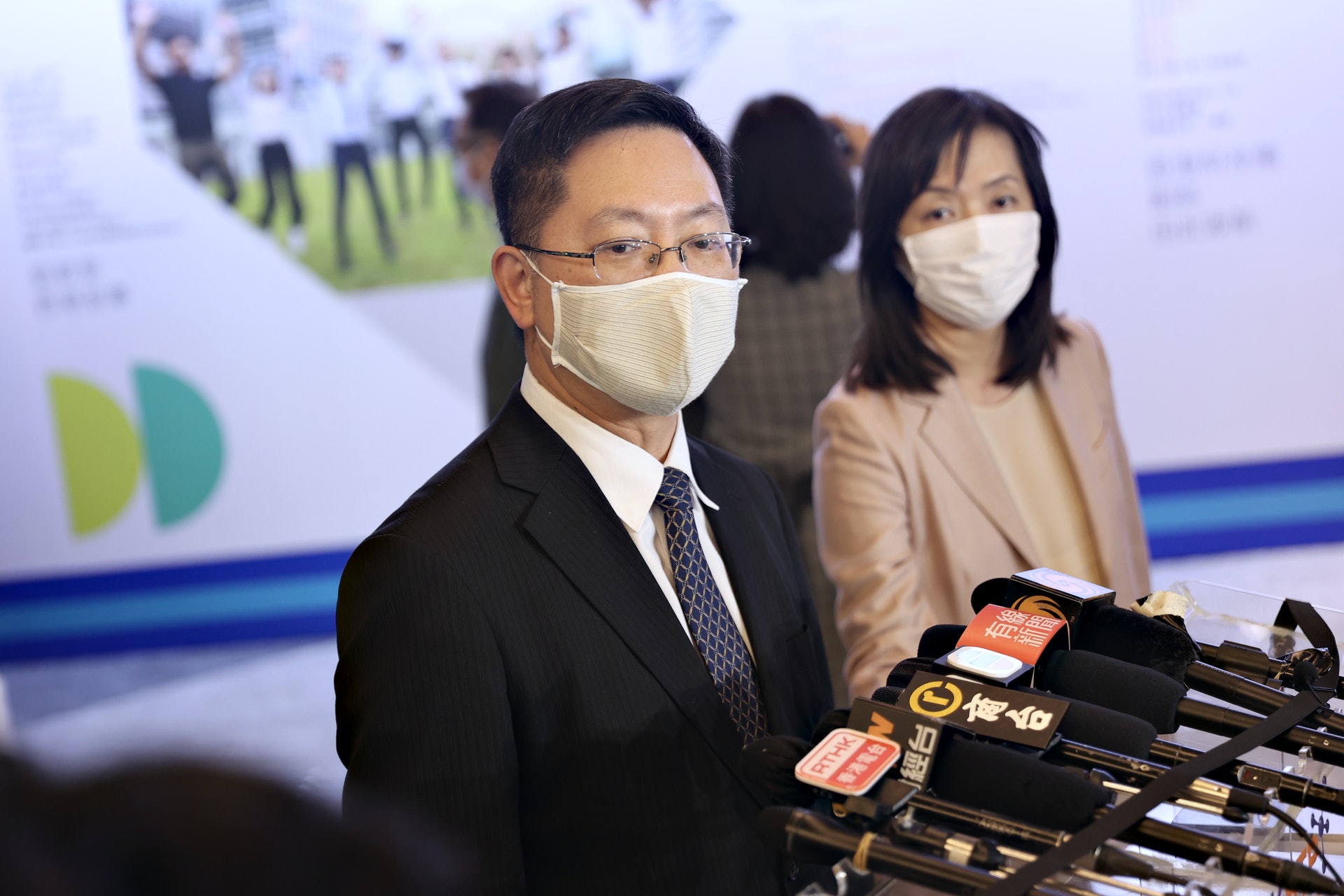 薛永恒透露,香港健康碼已完成系統開發,現在正進行上線前最後的測試工作。(歐嘉樂攝) 薛永恒透露,香港健康碼已完成系統開發,現在正進行上線前最後的測試工作。(歐嘉樂攝)