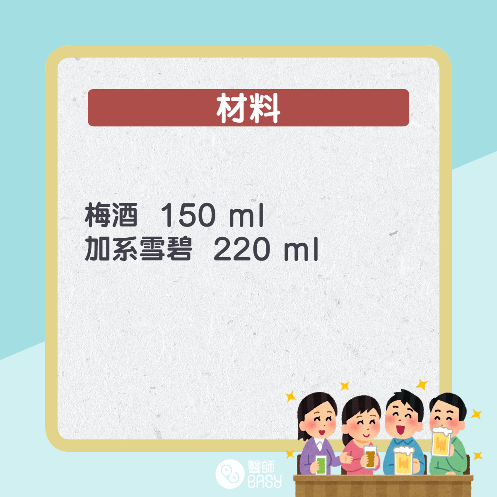 低卡酒譜。(01製圖) 低卡酒譜。(01製圖)