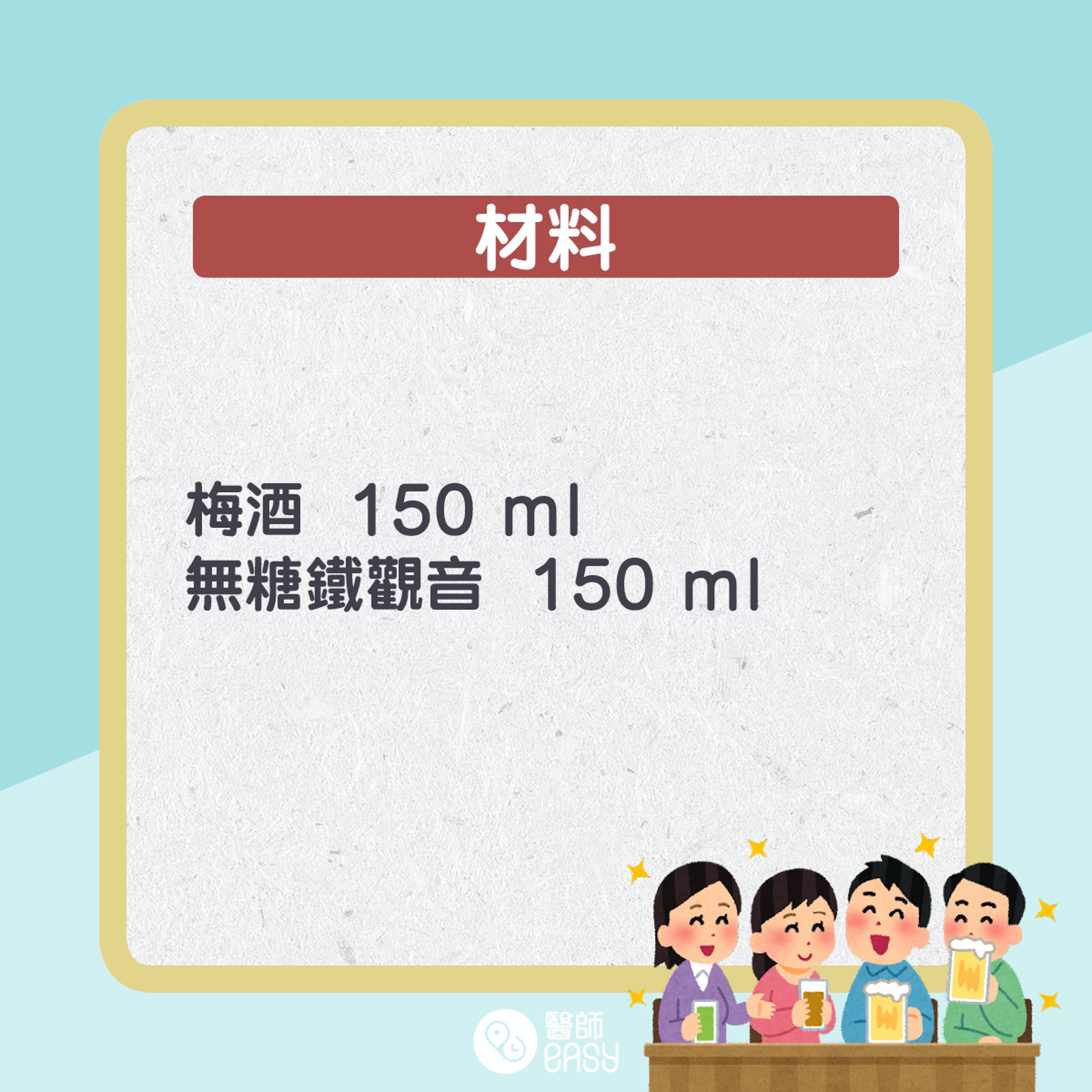 低卡酒譜。(01製圖) 低卡酒譜。(01製圖)