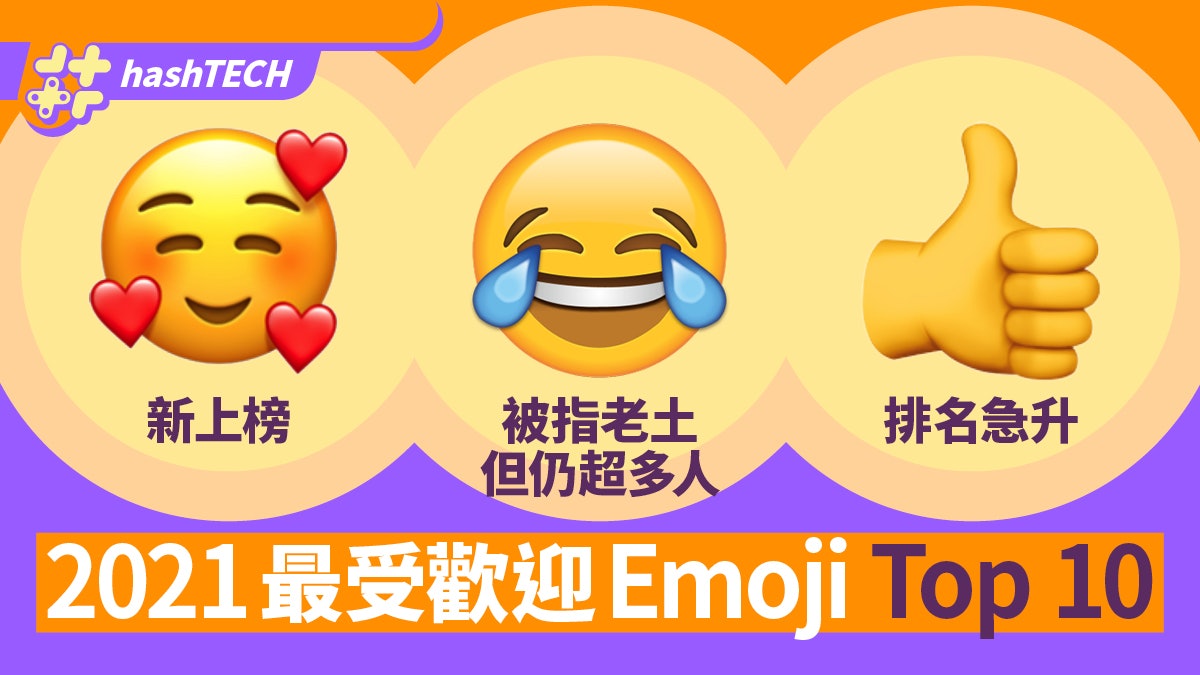 Emoji排名|2021最受歡迎表情符號Top10 「笑到喊」仍然最多人用 Emoji排名|2021最受歡迎表情符號Top10 「笑到喊」仍然最多人用