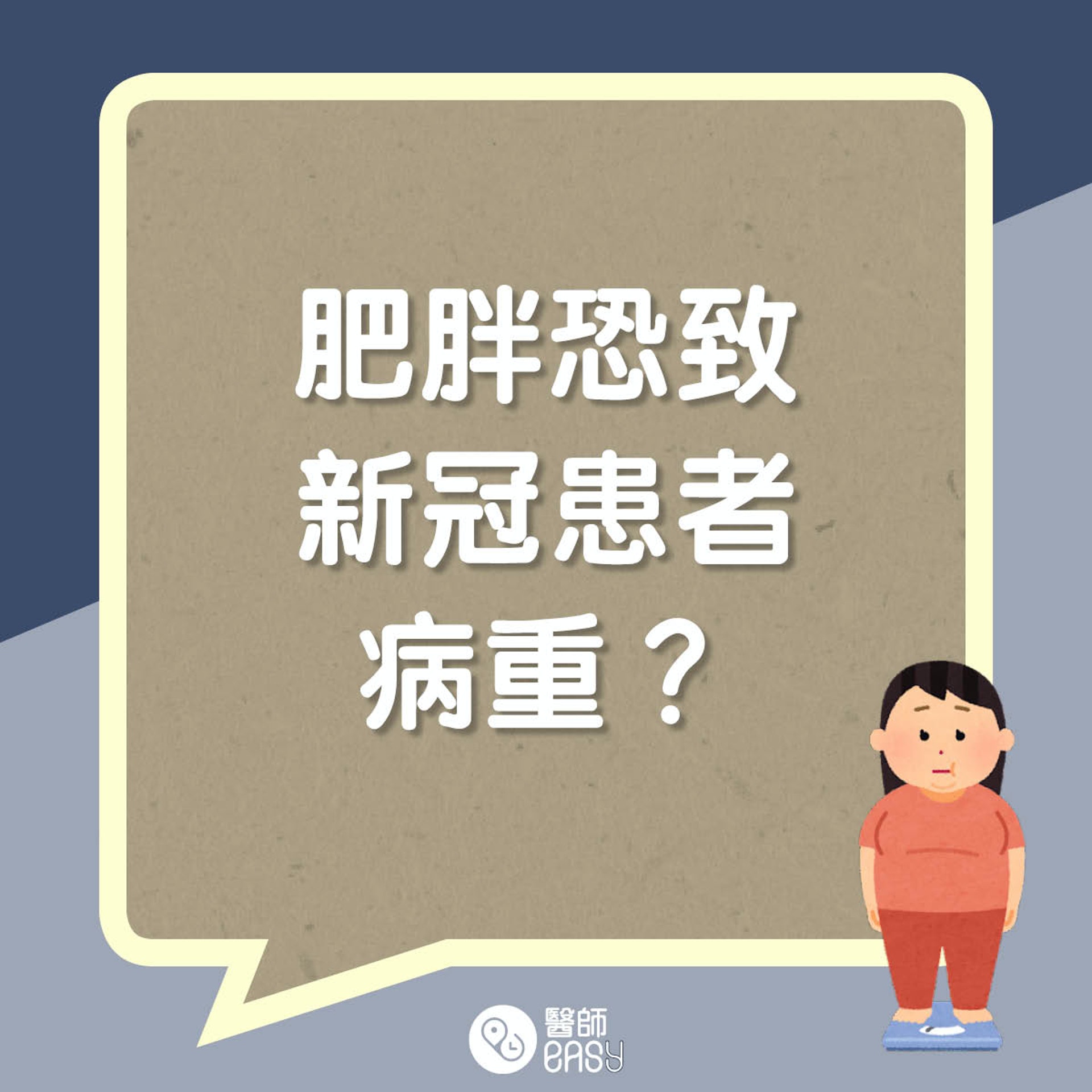 肥胖恐致新冠患者病重?(醫師Easy製圖) 肥胖恐致新冠患者病重?(醫師Easy製圖)