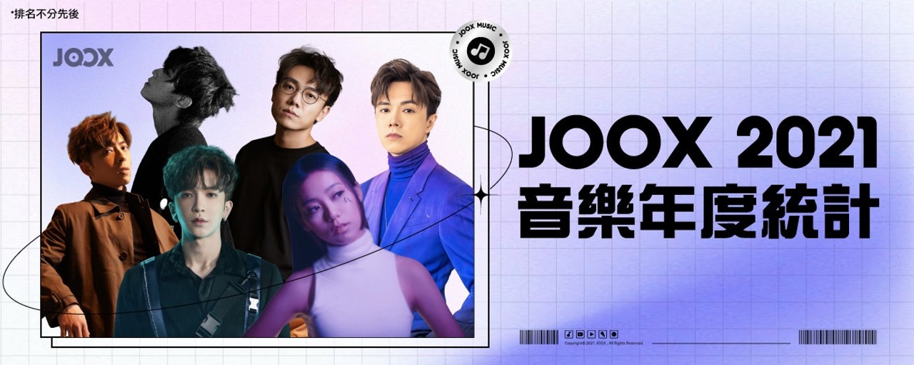 JOOX今日公布2021音樂年度回顧。 JOOX今日公布2021音樂年度回顧。