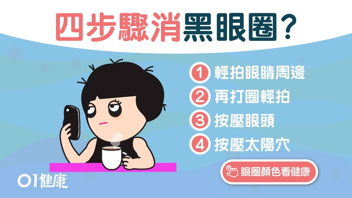 黑眼圈|長期壓力大作息不定搞到熊貓眼?簡單按摩幾分鐘有助消除 黑眼圈|長期壓力大作息不定搞到熊貓眼?簡單按摩幾分鐘有助消除
