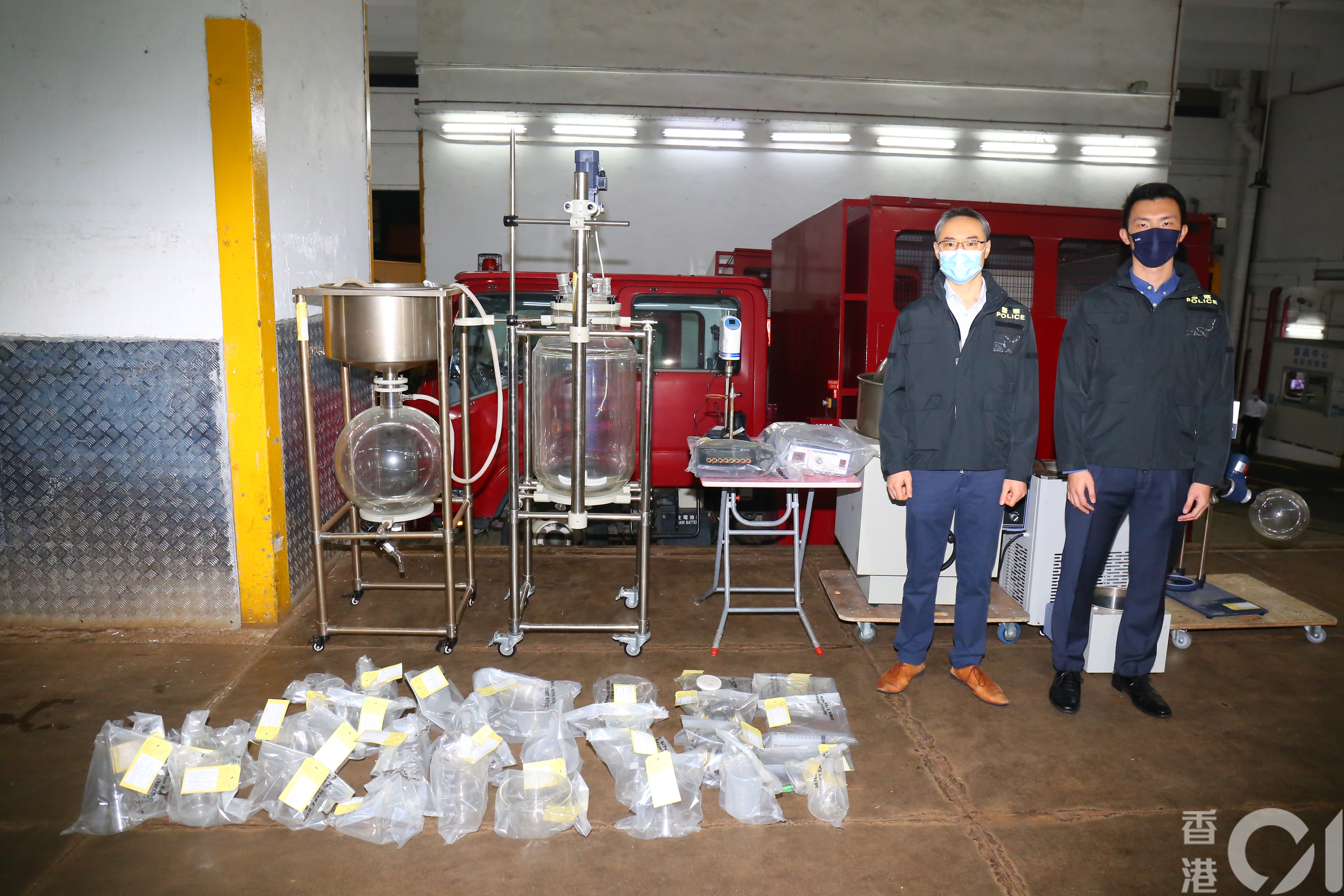 警搗火炭製毒工場檢逾2300斤原材料可製 2 4億冰毒