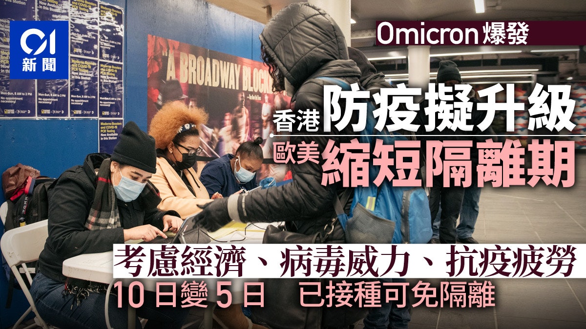 Omicron|收緊防疫措施但縮短隔離期? 歐美的「群體免疫」計劃 Omicron|收緊防疫措施但縮短隔離期? 歐美的「群體免疫」計劃