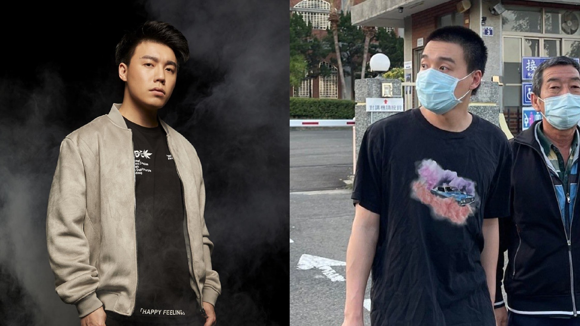 劉偉健toyz曾因販賣大麻被判勒戒,左圖為2022年結束勒戒的toyz。(網絡圖片) 劉偉健toyz曾因販賣大麻被判勒戒,左圖為2022年結束勒戒的toyz。(網絡圖片)