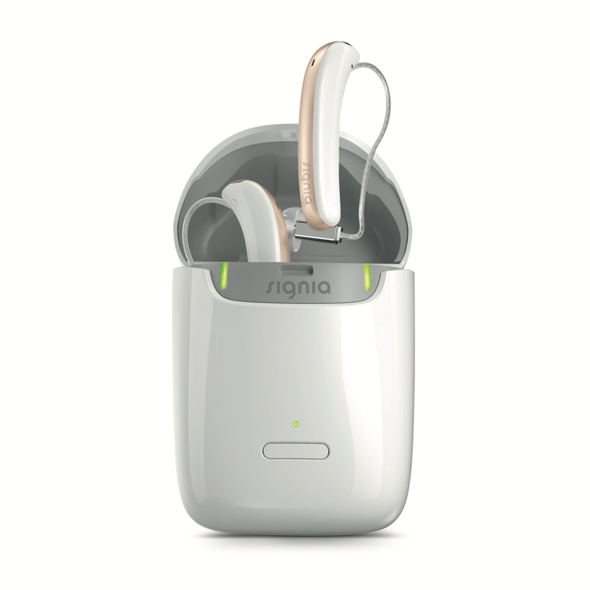 充電式助聽器省卻了更換電池的煩惱，而且有藍牙連接功能。（圖片：OPTICAL 88）