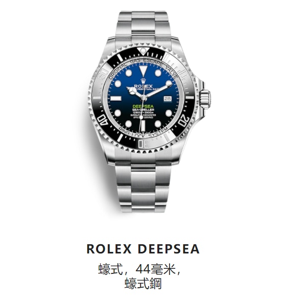 DeepSea 126660：181萬日幣→182萬日幣（折合約 HKD 123600）（上漲1萬日幣）（參考圖片：Rolex官網）