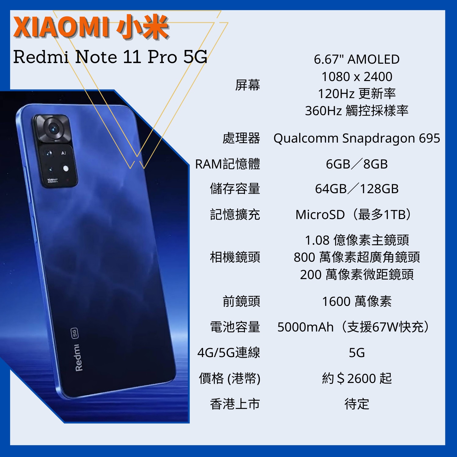 小米Redmi Note11國際版發表｜1億像素鏡頭搭載、快充功能縮水？