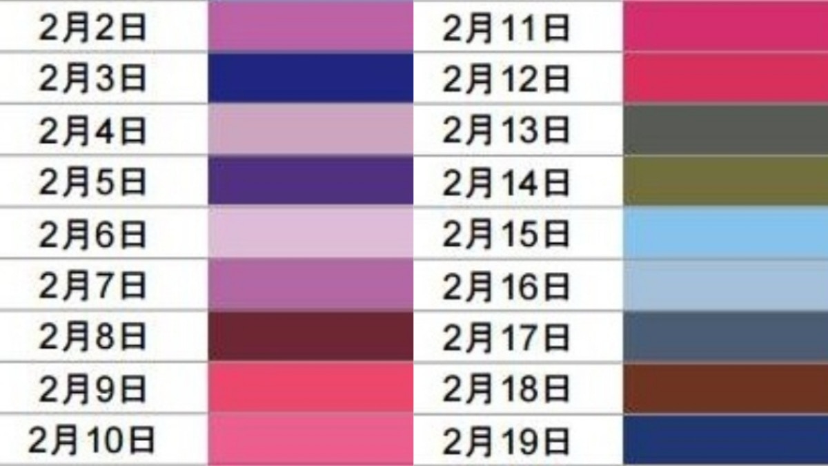 占卜命理 365日生日顏色及其代表性格一覽日本網民 準過星座