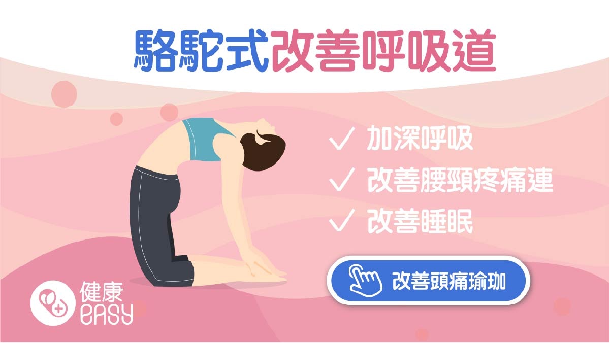 瑜伽動作|4步驟駱駝式改善駝背 訓練呼吸肌肉從擴胸開始 瑜伽動作|4步驟駱駝式改善駝背 訓練呼吸肌肉從擴胸開始