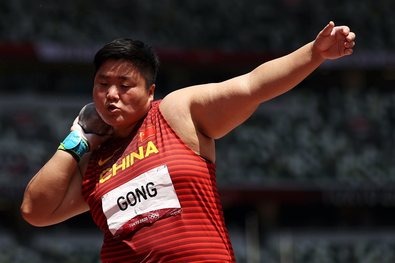 中國鉛球金牌運動員鞏立姣。(Getty Images) 中國鉛球金牌運動員鞏立姣。(Getty Images)
