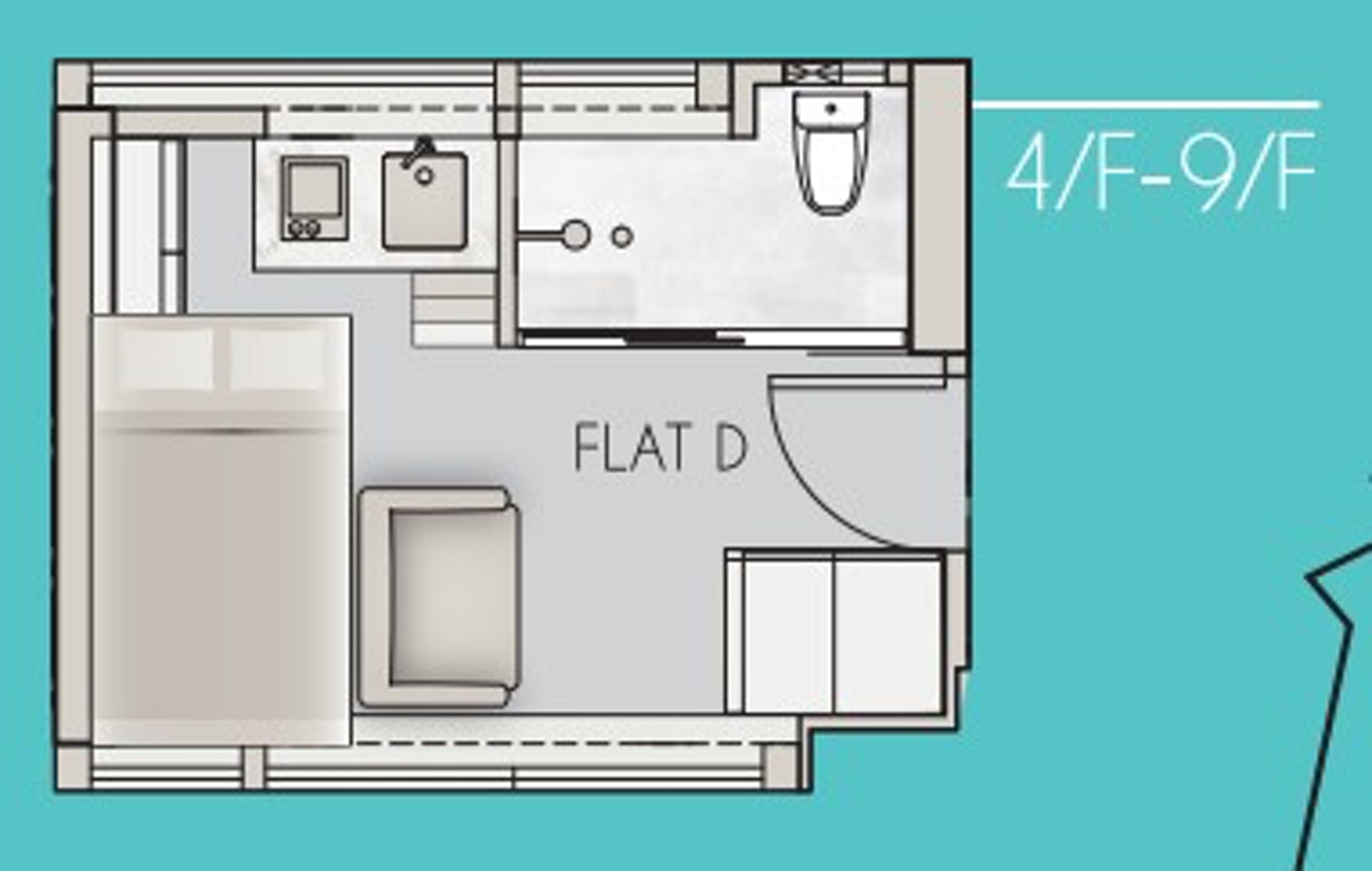 項目於2016年獲屋宇署批出施工同意書時，當時資料顯示部分單位在不計及廚房及廁所時，實用面積只有61平方呎。（網站圖片）