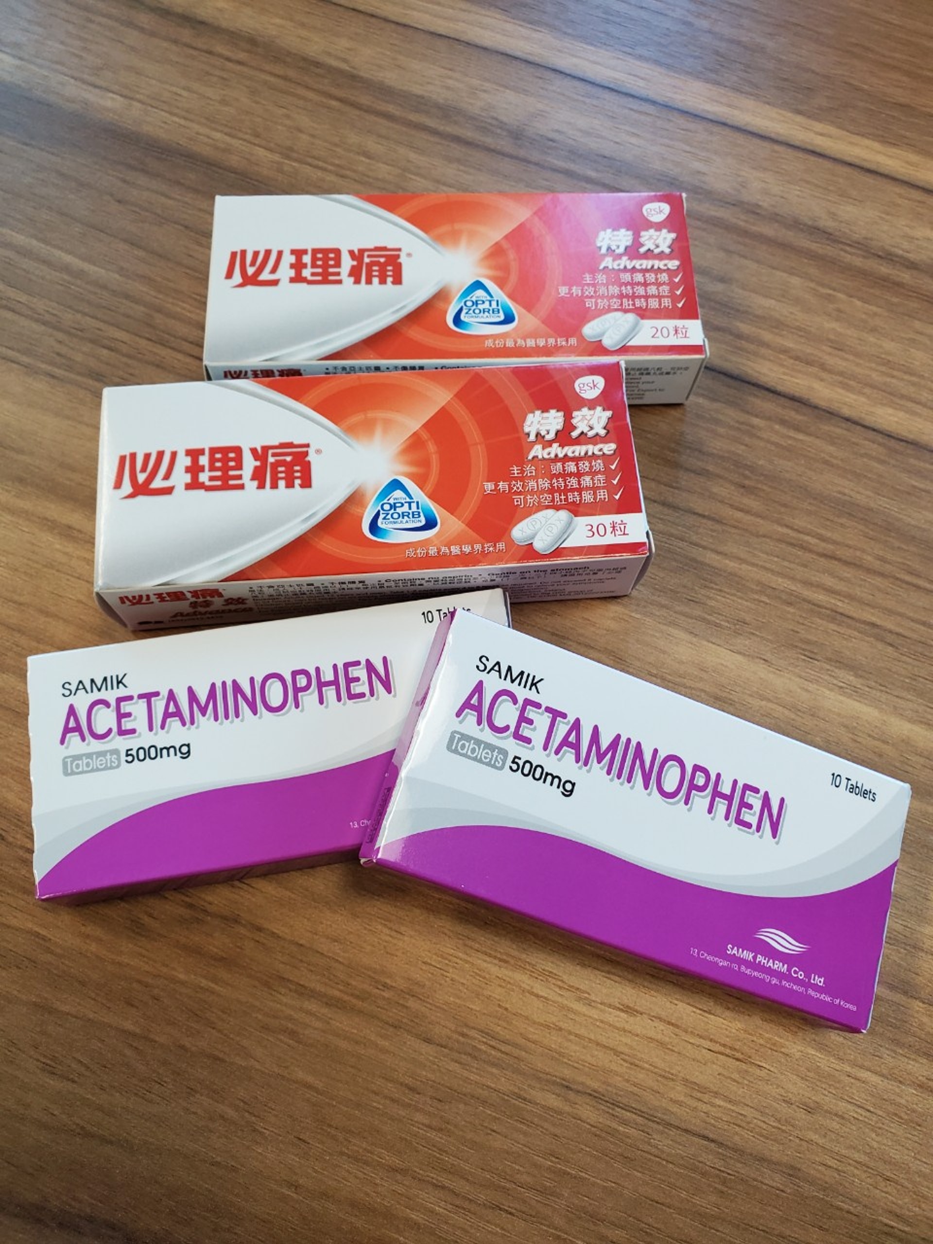 服用含撲熱息痛的成藥時要小心用藥份量。（香港01記者攝）