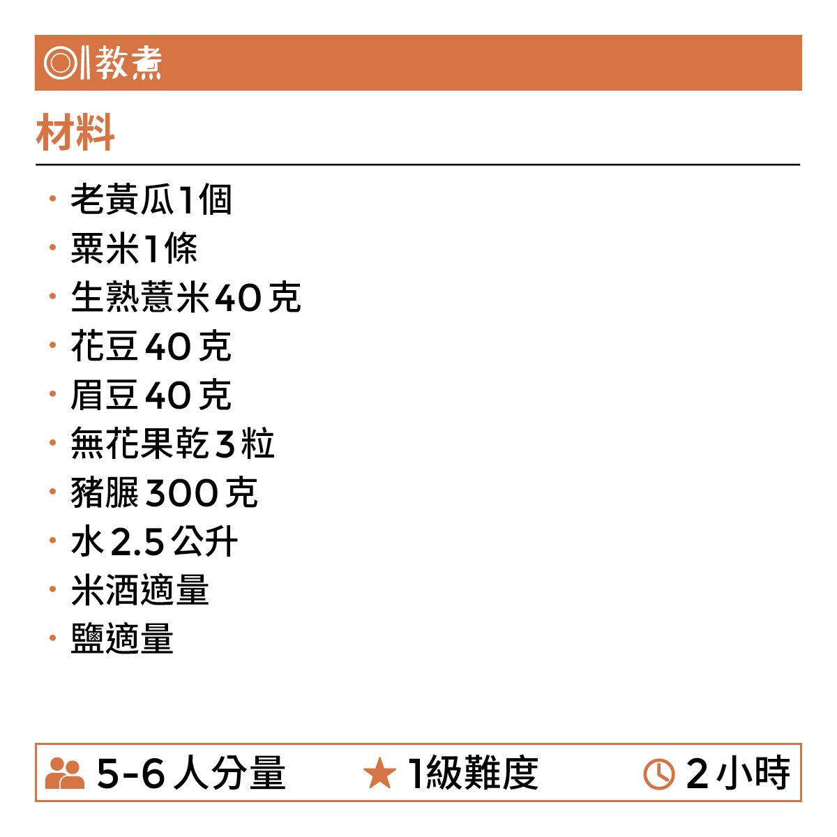 老黃瓜薏米花豆湯食譜