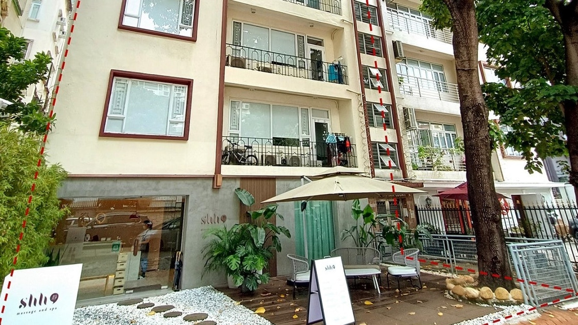 嘉林邊道6A號地下,原租客為藝人蘇麗珊有份投資的按摩店。 嘉林邊道6A號地下,原租客為藝人蘇麗珊有份投資的按摩店。