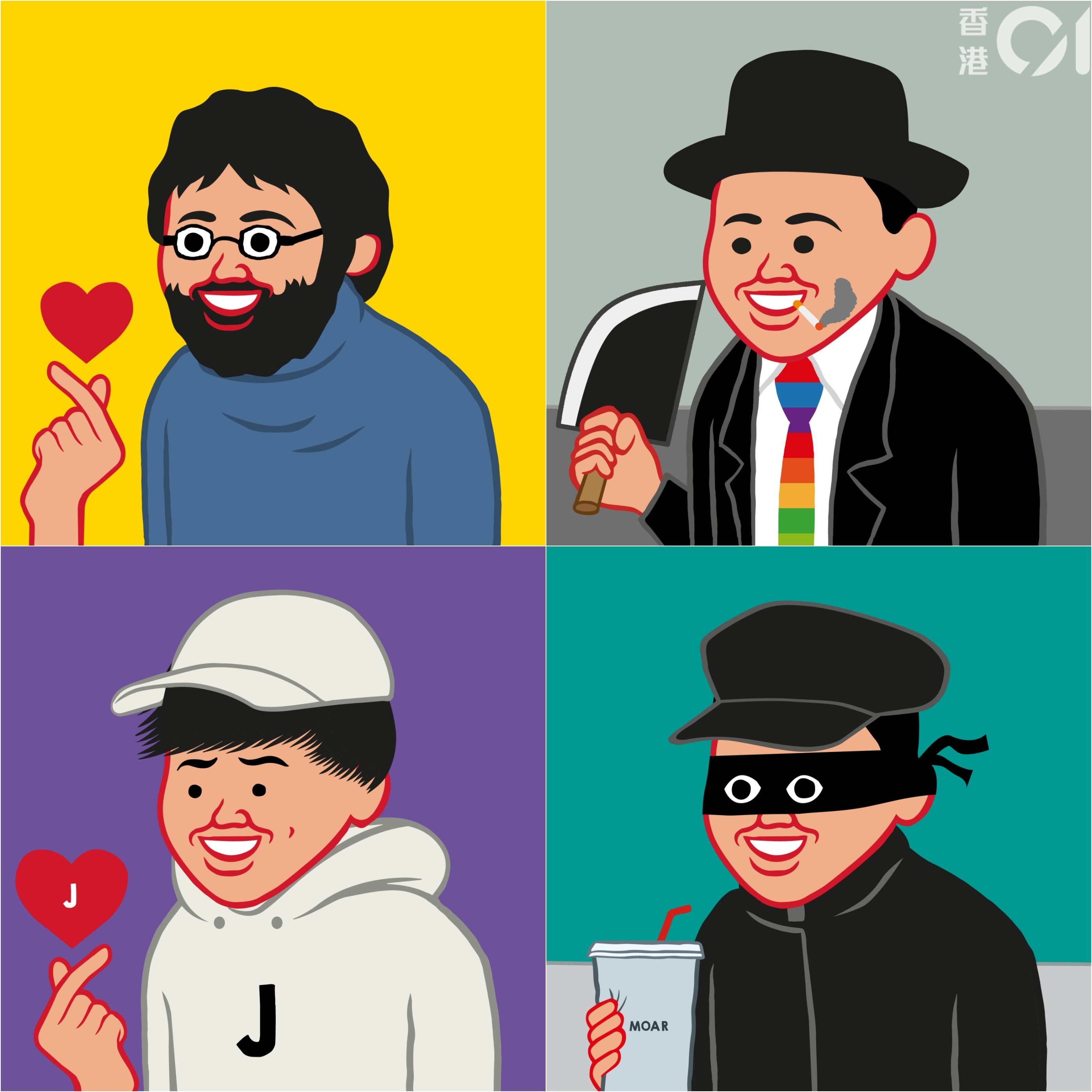 是次《MOAR by Joan Cornellà 》其中４個名人特別版。（FWENCLUB）