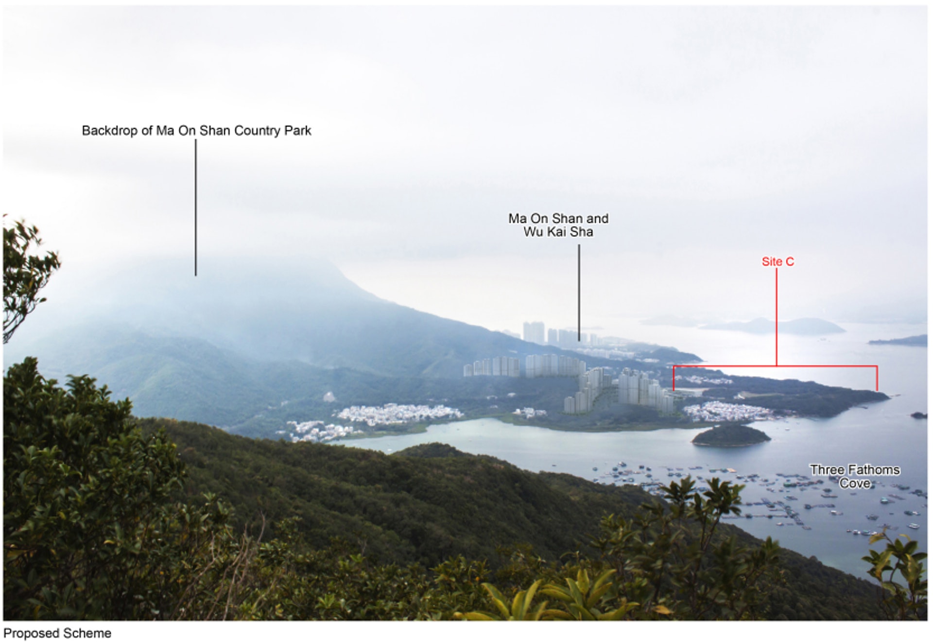 A large-scale comprehensive development project in Shishi Township, Sai Sha Road, Sai Kung.  (Town Planning Board information)