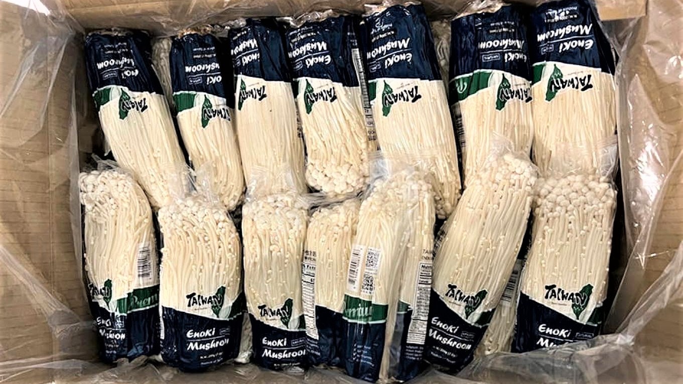 Taiwan Best Quality Enoki Natural Mushroom受李斯特菌污染。（美國食品藥品監督管理局官網）
