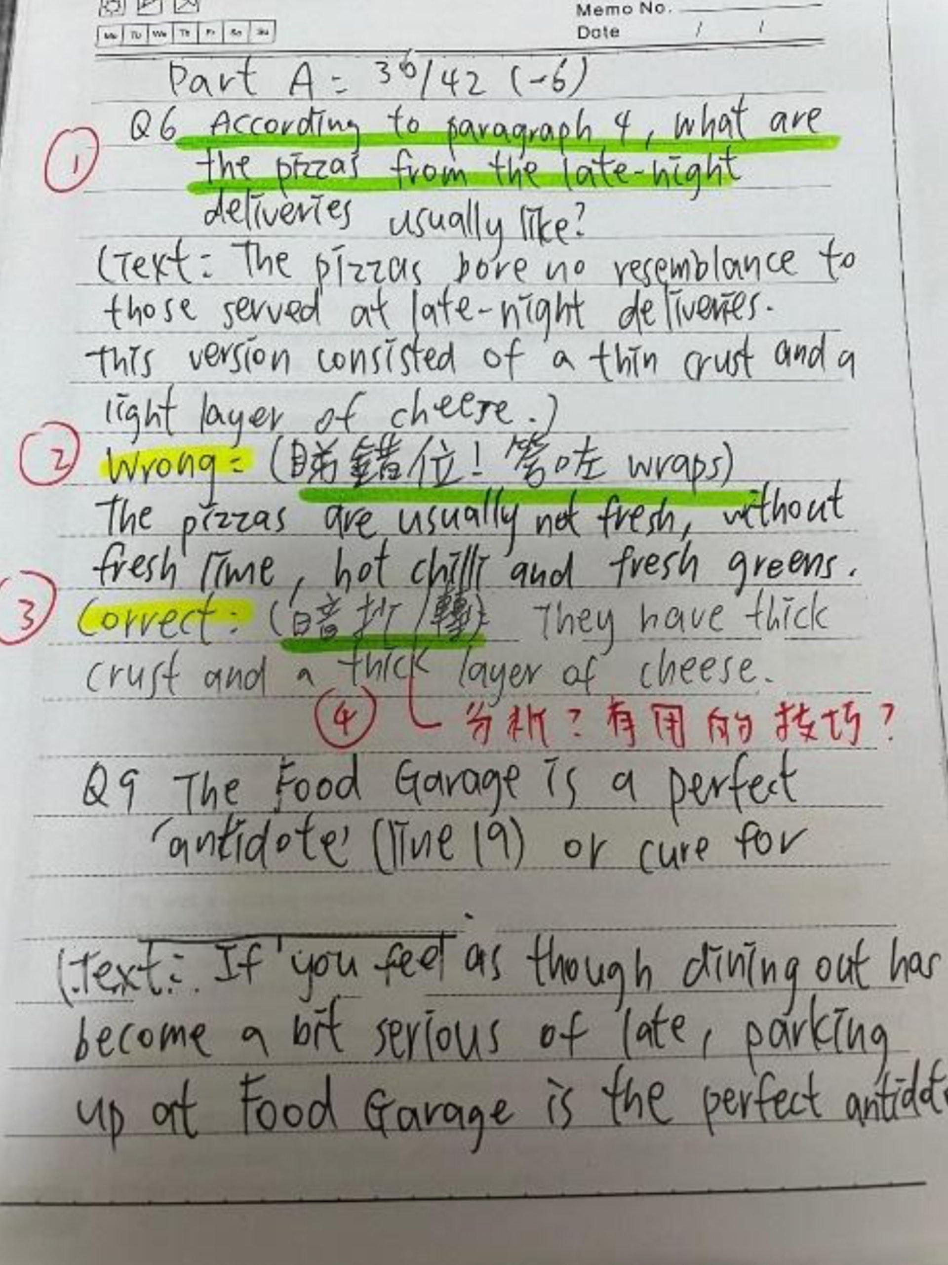 Error book 錯題簿例子 – Reading Error book 錯題簿例子 – Reading
