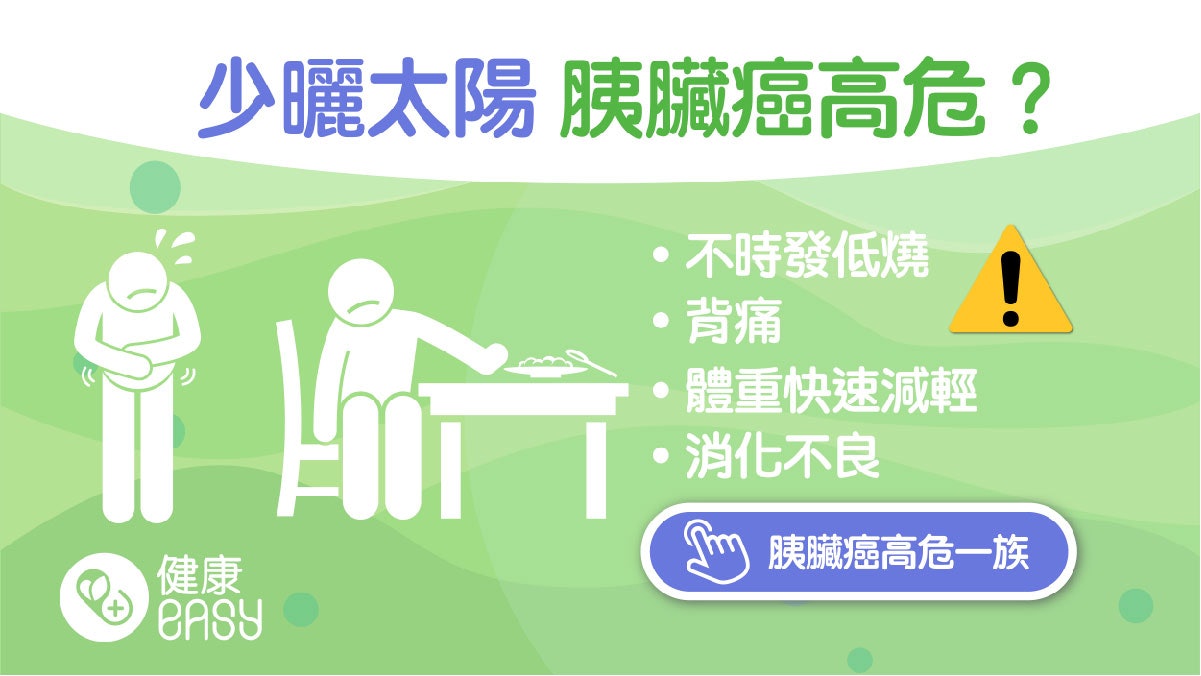 胰臟癌|輕微發燒都是徵兆!不愛曬太陽壓力極大4生活習慣別輕視 胰臟癌|輕微發燒都是徵兆!不愛曬太陽壓力極大4生活習慣別輕視